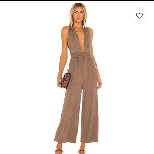 MAJORELLE JUMPSUIT IN NUDE, SIZE SMALL